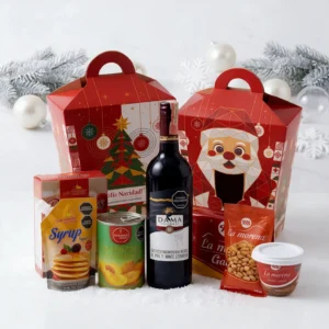 ancheta-navidena-farol-de-velitas-caja-con-manija-y-vino-tinto